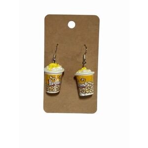 New Novelty Fashion Earrings pop corn bucket snack movie night
